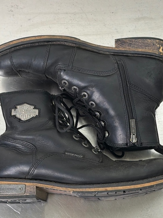 Harley-Davidson Clancy Leather Waterproof Moto Boots Men\'s Size 11 main image 4